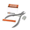 KOHM Ingrown Toenail Clippers for Thick Nails - 5" Long KP-700 Heavy Duty Stainless Steel Toe Nail Nippers Tool for Men, Women, Seniors & Adults - Professional Podiatrist Tool Kohm