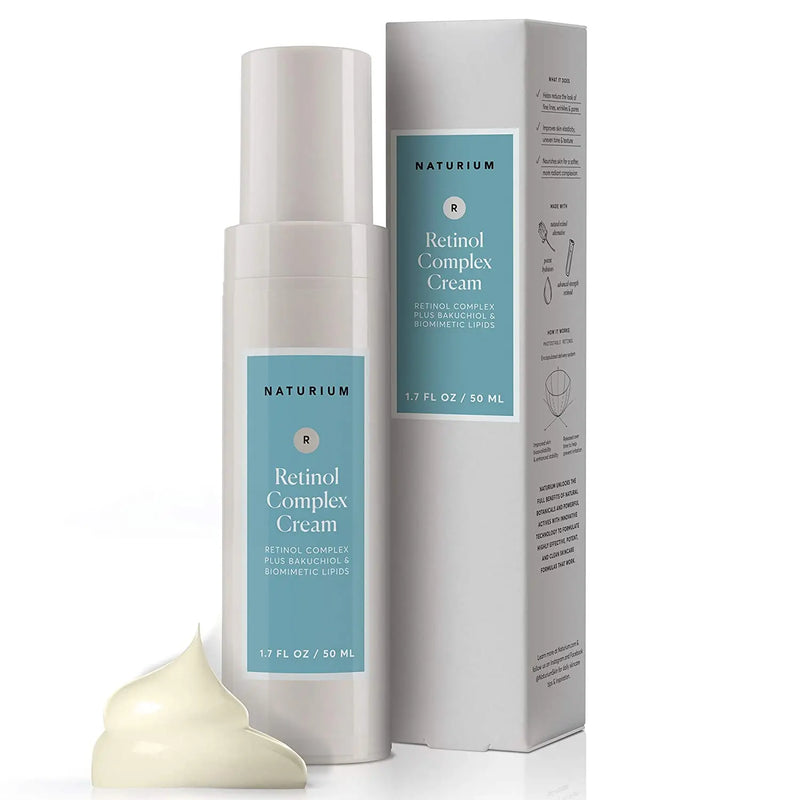 Retinol Complex Face Cream 2.5% - 1.7 oz, Radiant Complexion, Even Skin Texture, Moisturizing Skin Repair Facial Cream with Retinol Complex Plus Hyaluronic Acid & Vitamin E by Naturium Naturium Store