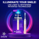 SNOW LED Electric Toothbrush Gen 2 – Rechargeable Electronic Brush for Adults – Sonic Technology w/LED Light Whitening & Cleaning Powered for Oral Routine Coastal Sunset Pink Gen2 Infinity Warehouse