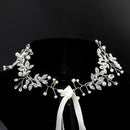 MA STRAP Handmade Crystal Rhinestones Headband Floral Headpiece Wedding Bridal Hair Accessories MA STRAP
