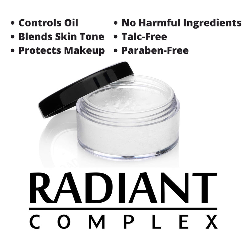 Radiant Complex Translucent Finishing Powder Applies over Primer and Makeup to Protect Your Palette, Control Oil and Preserve Your Contour or Preferred Professional Styling (1 - Pack) Radiant Complex