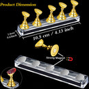 2 Set Acrylic Nail Practice Stand Magnetic Nail Tip Art Display Stand Holder Manicure Tool with Reusable Adhesive Putty Clay for Home Salon Makeup Lenlorry