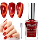 GELLEN Quick Dry Cat Eye Nail Polish, Magnetic Pink Fingernail Polish, Fast Drying Glitter Holographic Nail Polish Non Gel with Magnet Tool, DIY Salon Home Infinity Warehouse