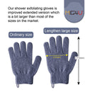 MIG4U Shower Exfoliating Scrub Gloves Medium to Heavy Bathing Gloves Body Wash Dead Skin Removal Deep Cleansing mitts for Women and Men 5 Pairs 5 Colors MIG4U Store