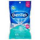DenTek Complete Clean Easy Reach Floss Picks, No Break & No Shred Floss, 75 Count DenTek