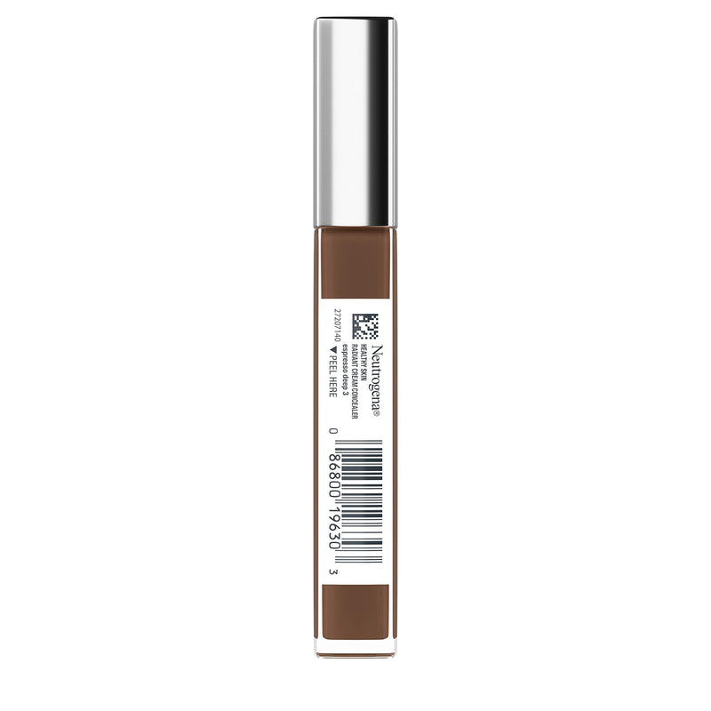 Neutrogena Healthy Skin Radiant Brightening Cream with Peptides & Vitamin E Antioxidant, Lightweight Perfecting Concealer Cream, Non-Comedogenic, Espresso Deep 03 with neutral undertones, 0.24 oz Neutrogena