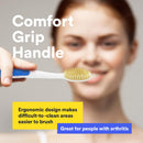 Mouthwatchers Antimicrobial Floss Bristle Silver Toothbrush, Adult, Blue MOUTHWATCHERS