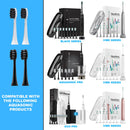 AquaSonic 2-Pack Activated Charcoal Brush Heads - Ultra Whitening Brush Heads - 2X Whitening & Stain Remover - for Black Series, Black Series Pro, Vibe Series, Duo Pro Series (Black) Aquasonic Store
