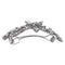 LUX ACCESSORIES Silver Marquise Cut Floral Clear Rhinestones Hair Clip LUX ACCESSORIES