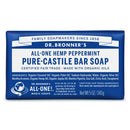 Dr. Bronner’s - Pure-Castile Bar Soap (Peppermint, 5 ounce) - Made with Organic Oils, For Face, Body and Hair, Gentle and Moisturizing, Biodegradable, Vegan, Cruelty-free, Non-GMO Dr. Bronner's