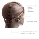 Bella Hair Glueless Wig Caps for Making Wigs with Combs and Adjustable Straps Swiss Lace Brown Medium Size Bella Hair