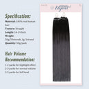 Ugeat 20 Inch Remy Micro Loop Ring Hair Extensions Invisible Micro Bead Human Hair Balayage Ombre Off Black