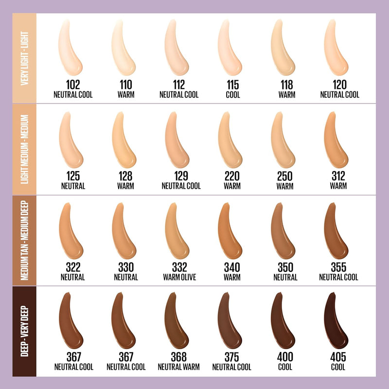 Maybelline Super Stay Lumi-Matte Foundation, Lightweight and Buildable Full Coverage Foundation Makeup For Up To 30HR Wear, 102, 1 Count - Infinity Warehouse