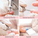 MelodySusie Nail Drill Bits Set, 7pcs Carbide Diamond Cuticle Drill Bits 3/32'' for Acrylic Gel Nails File Remove, Manicure Pedicure Nail Prep Tools for Nail Drill E-File, Home Salon Nail Art Supply MelodySusie
