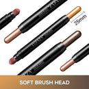 LUXAZA 3Pcs Metallic Brown Eyeshadow Stick Set, Metallic And Shimmer Creamy EyeShadow Pencil, Smooth High Pigmented Eye Brightener Stick Smoky Eye Makeup LUXAZA