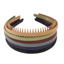 Yeshan Plastic Teeth headbands for Women Multicolors Non-slip Tooth Comb Headbands Hair Hoops Soft Hair Accessories,Pack of 6 Yeshan