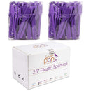 200pcs PANA Cosmetic Make Up Disposable Plastic 2.5" Spatulas Skin Care Facial Cream Mask Spatula (PURPLE-200 Pieces in a Box) P Store