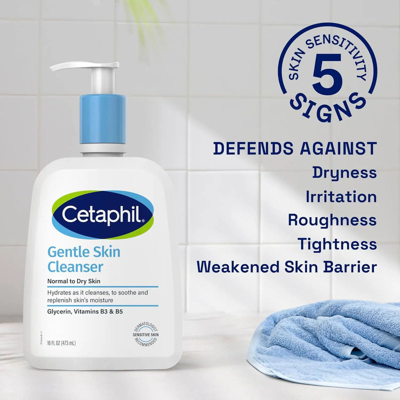 Cetaphil Face Wash, Hydrating Gentle Skin Cleanser for Dry to Normal Sensitive Skin, NEW 2 oz 12 Pack, Fragrance Free, Soap Free and Non-Foaming Infinity Warehouse