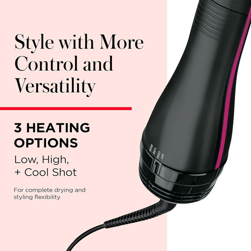 REVLON One-Step Hair Dryer and Styler, All-in-One Detangling and Straightener Brush for Salon-Quality Smooth, Straight Hair, More Shine and Less Frizz, Black Infinity Warehouse