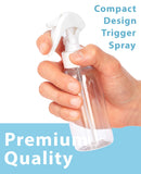 4 oz / 120 ml Clear Plastic PET Boston Round Bottle (BPA Free) with White Trigger Spray (12 pack) JUVITUS Store