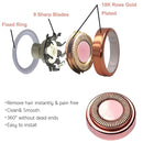 Don't Fit Gen2, Only for gen1 Facial Hair Remover Replacement Heads, Only for Gen1 Finishing Touch Flawless Hair Remover As Seen On TV, 18K Gold-Plated Rose Gold, 6 Count ceooe