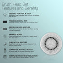 Brushmo Replacement Cleansing Brush Heads compatible with Sensitive Face Brush Head, 4pack Brushmo
