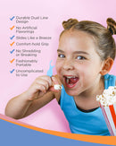Piico Dental Floss Picks, Dual Line Unflavored Kids Flossers Without Fluoride, Fun & Colorful Designs with Slim Kids Floss & Portable Travel Case, Prevent Tooth Decay & Gum Disease, 120 Count PIICO