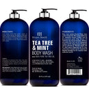 BOTANIC HEARTH Tea Tree Oil Body Wash with Mint - Paraben Free, Helps Fight Body Odor, AthleteÍs Foot, Jock Itch, Skin Irritations - Shower Gel Soap - Women & Men - (Packaging May Vary) 16 fl oz Botanic Hearth