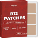 VIORY B12 Patches (Pack of 60) - 100% Natural Patch for Women and Men - Firming, Energy, Focus & Body Support - Enhanced Formula Infinity Warehouse