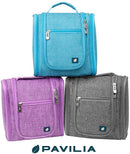 PAVILIA Hanging Travel Toiletry Bag Women Men | Cosmetics Makeup Organizer Kit PAVILIA Store