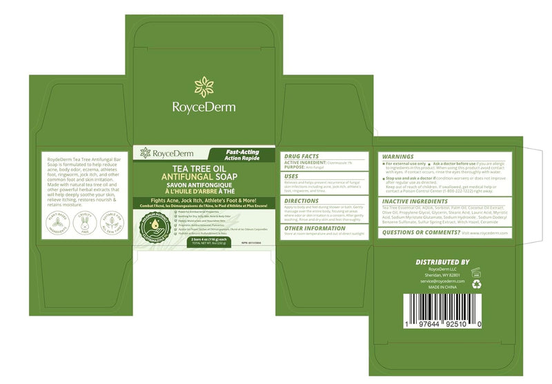 Roycederm Antifungal Antibacterial Tea Tree Soap: Antifungal Antibacterial Treatment for Face & Body Acne, Athlete's Foot, Tinea, Folliculitis Ringworm Jock Itch (Pack of 1) Infinity Warehouse