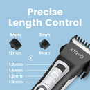 xtava Pro Cordless Hair Clippers and Beard Trimmer - 4.5 Hour Long Life Battery, LCD Display, Titanium and Ceramic Blades - Includes Length Guide Combs, Storage Bag, and Charging Adapter xtava