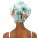 Sent Hair Shower Cap for Women Reusable Waterproof Bath Cap for Long Hair Cap for Shower Cute Large Turban Shower Cap for Braids(Pineapple) sent hair