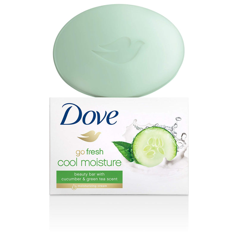 Dove Skin Care Beauty Bar for Softer Skin, Cucumber & Green Tea More Moisturizing than Soap, 3.75 Oz, Pack of 6 Dove