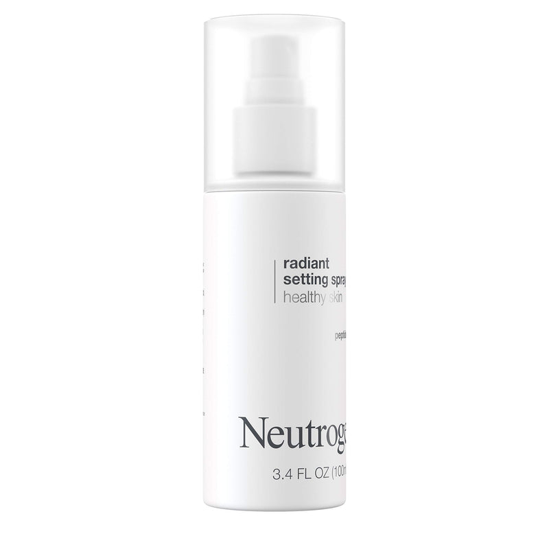 Neutrogena Healthy Skin Radiant Makeup Setting Spray, Long-Lasting, Formulated with Antioxidants & Peptides Weightless Face Setting Mist for Healthy Looking, Glowing Skin, 3.4 fl. oz Neutrogena