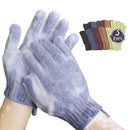 MIG4U Shower Exfoliating Scrub Gloves Medium to Heavy Bathing Gloves Body Wash Dead Skin Removal Deep Cleansing mitts for Women and Men 5 Pairs 5 Colors MIG4U