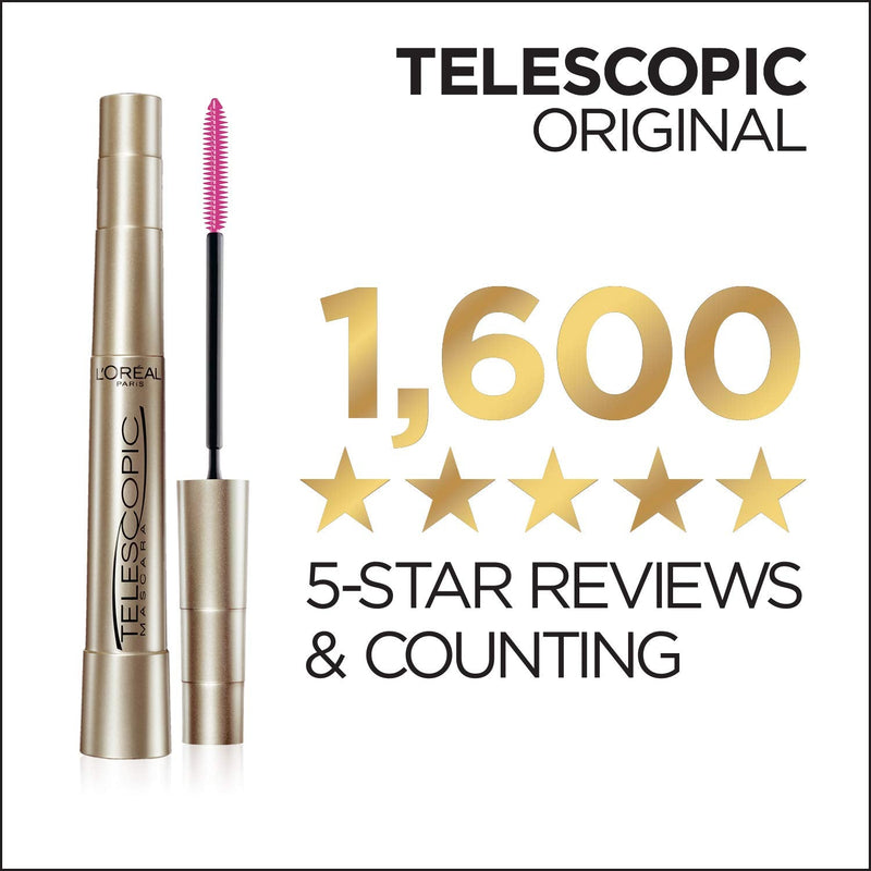 L'Oreal Paris Makeup Original Telescopic Lengthening Mascara, Waterproof Black L'Oreal Paris
