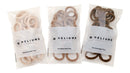 Heliums Gentle Hold Mini Soft and Stretchy Seamless Elastic Nylon Fabric Rolled Small Ponytail Holders for for Kids, Braids and Fine Hair - 20 Hair Ties (Dark Blonde) Heliums