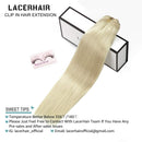 Lacer Hair Extensions Clip in Human Hair Light Platinum Blond