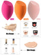 3pcs Beauty Makeup Sponges set for Dry & Wet Use - Foundation Blending Sponge for Concealer Blush Powder, Multi-color Blender Sponges (3pcs - Multi-colored A) KNEEDARKYEAR