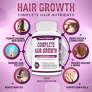 Premium Hair Growth for Women & Men - Hair Growth Vitamins w/ Biotin & Keratin - Prevents Hair Loss & Thinning, Supports Thicker Healthier Hair Growth - Supplement for All Hair Types, 60 Capsules Purely Optimal