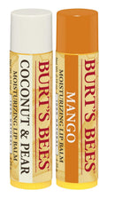 Burt's Bees 100% Natural Moisturizing Lip Balm, Coconut & Pear and Mango with Beeswax & Fruit Extracts - 2 Tubes, 2 Fl OZ Burt's Bees