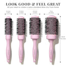 Eco Barrel Round Brush Set for Women - Blowout Brushes for Blow Drying - Sustainable Gift by Lily England (Pink) Lily England Store