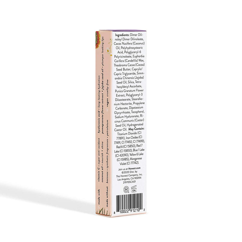 Honest Beauty Gloss-C Lip Gloss, Deep Amethyst | Vegan | Sheer + Buildable with Coconut Oil & Hyaluronic Acid | Silicone Free, Beeswax Free & Cruelty Free | 0.33 fl. oz. Honest Beauty Store