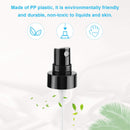 ULG Essential Oil Spray Tops, 22/400 Fine Mist Sprayer Fits for Clear Spray Bottles with 0.84 Inch Thread Size Oil Mist Sprayer Spray Caps Replacement Pump Top with Lid, 4 Pieces, Black ULG