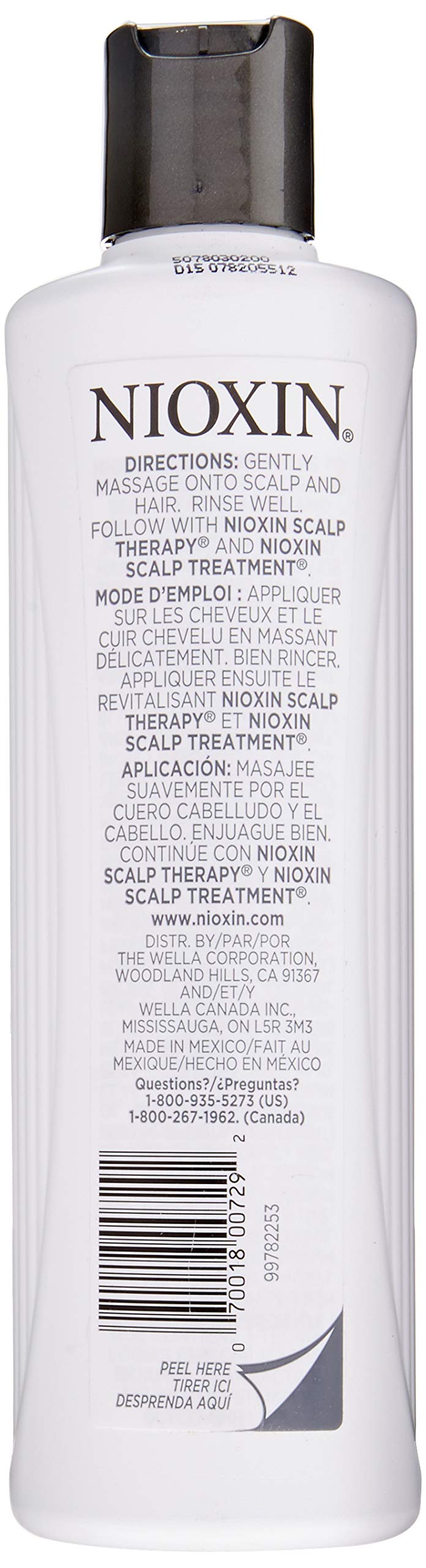 Nioxin System 3 Cleanser Shampoo, Color Treated Hair with Light Thinning, 10.1 oz Nioxin
