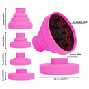 Universal Collapsible Hair Dryer Diffuser Attachment- Salon Grade tool ,Lightweight Foldable Portable Travel Folding Design Fit Most of blow Dryers-PinkPink WAJIAYON