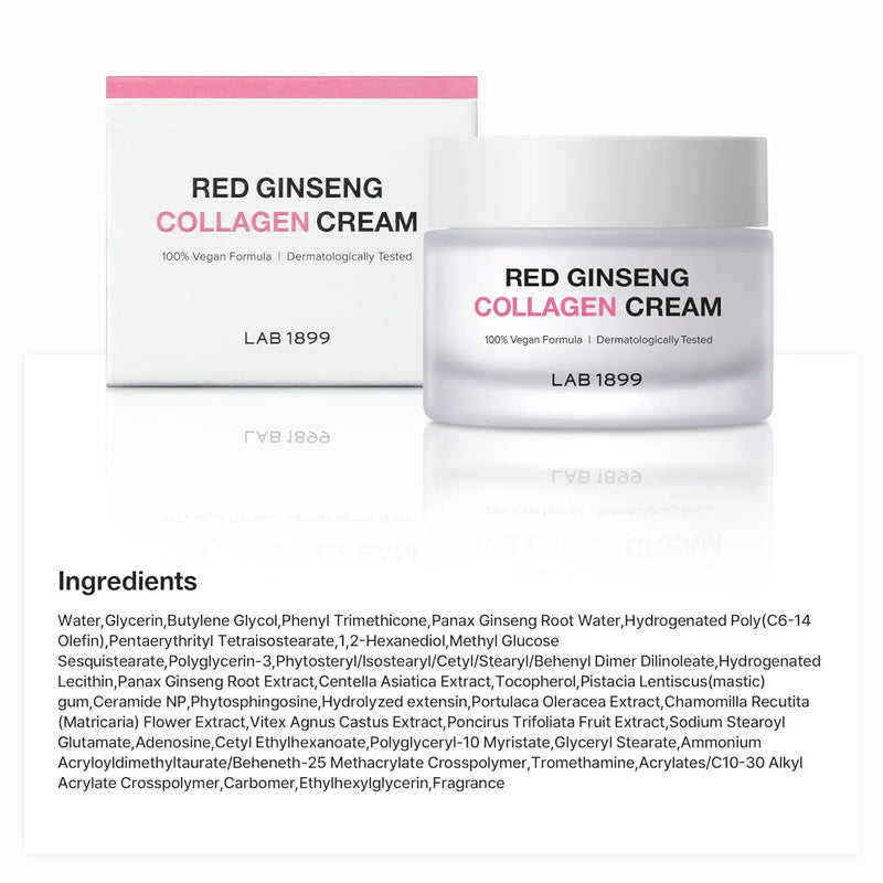 Donginbi LAB 1899 Red Ginseng Collagen Cream - Multi Elasticity, Vegan, Facial Moisturizer, Improved Skin Density & Barrier with Antioxidant Ginsenosides, Korean Skin Care, 1.69 floz Infinity Warehouse