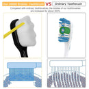 Adult Extra Soft Toothbrush with 20000 Soft Bristles, (Pack of 6) Micro Nano Manual Toothbrushes for Protect Sensitive Gums, Black/White VEGOLS