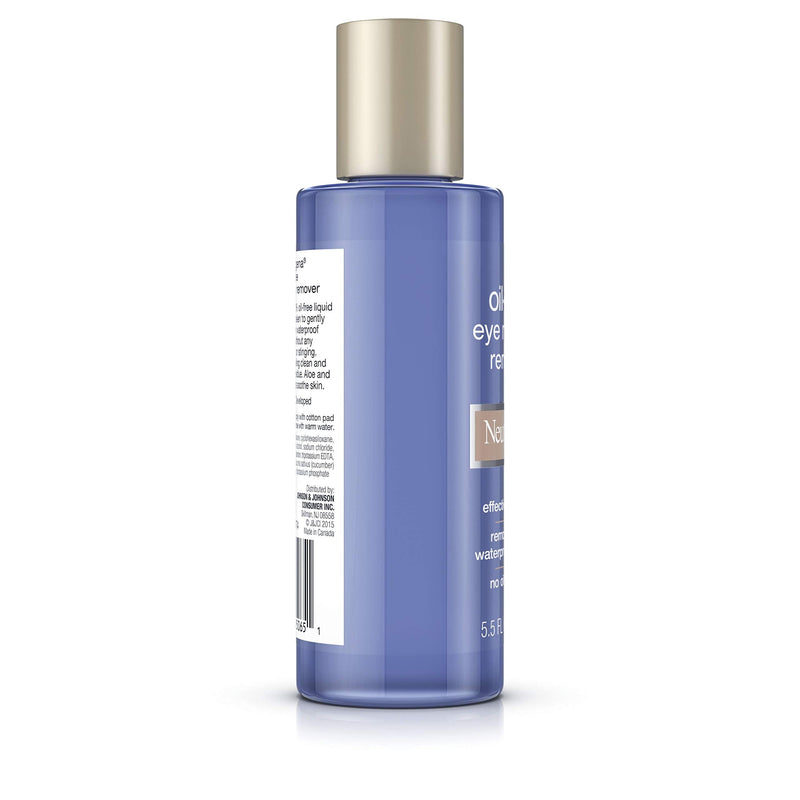 Neutrogena Gentle Oil-Free Eye Makeup Remover & Cleanser for Sensitive Eyes, Non-Greasy Makeup Remover, Removes Waterproof Mascara, Dermatologist & Ophthalmologist Tested, 3 x 5.5 fl. oz Neutrogena